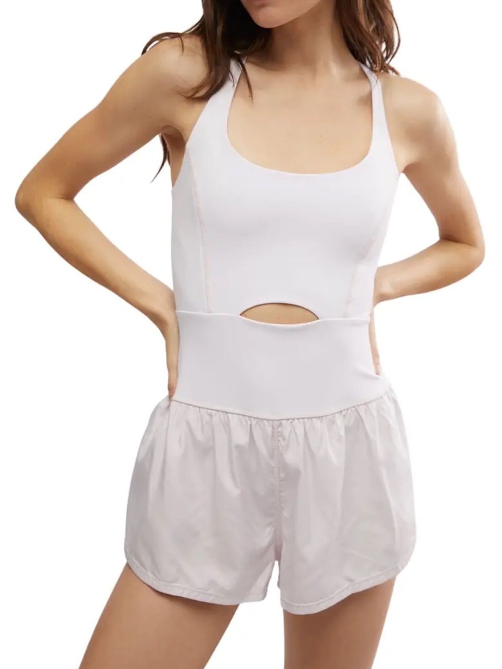 FP Movement Righteous Runsie Romper- Cream